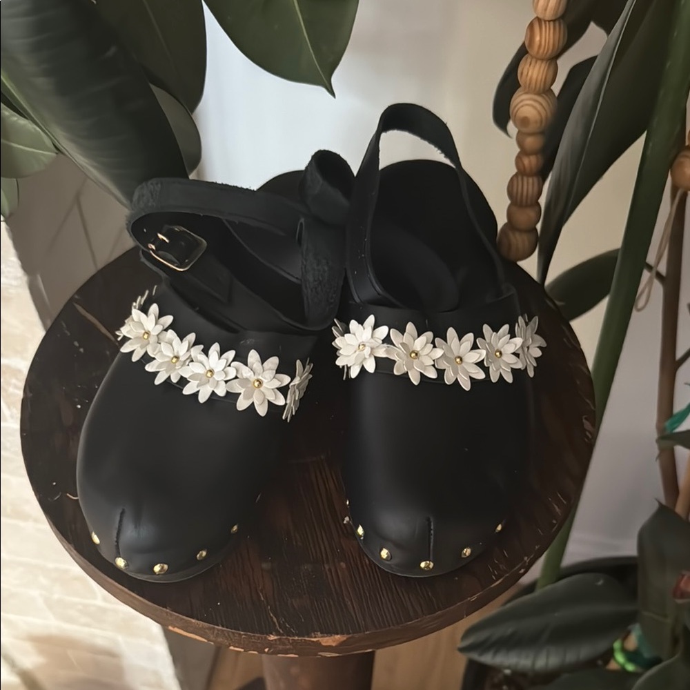 ASOS daisy ankle wrap clog Embellished Black Women's Shoes